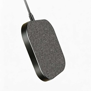 Base de Carga Inalámbrica INPUTECH de 15W con Superficie de Tela y Aleación de Aluminio, Cargador Rápido de Escritorio para Todos los Teléfonos Inteligentes - Product Image 2
