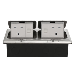 Enchufe de Piso Empotrado de Alta Resistencia <span class=keywords><strong>con</strong></span> Cubierta de Cierre Suave y <span class=keywords><strong>Doble</strong></span> Toma de Corriente para Instalación en Oficinas y Hogares - Product Image 4