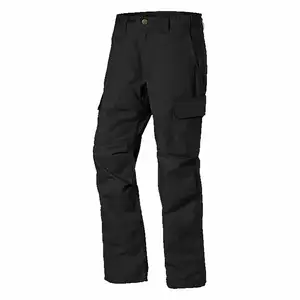 กางเกงช่างทำจากผ้าทอลายทแยงสีดำ,กางเกงทำงานผู้ชายแบบกำหนดเองมี6กระเป๋า