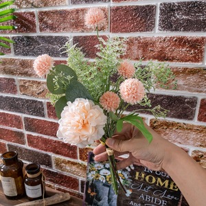 Asuka Fleurs Artificielles Murales Décoration Mariage Maison Bouquet à Main CF01114 Tissu Plastique Tressé - Product Image 2
