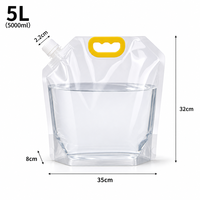 Pochette Doypack à bec verseur transparente, épaissie, écologique, haute barrière, avec valve papillon, pour recharge de sauce, direct usine