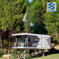 Maison capsule spatiale de luxe avec chambre à coucher et salon cuisine maison conteneur modulaire mobile moderne préfabriquée intelligente