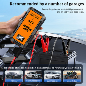 Démarreur de batterie portable pour <span class=keywords><strong>voiture</strong></span> et moto rouge 1000A 12V, booster de batterie d'urgence certifié UL CE PSE, batterie externe 14800mAh avec LED - Product Image 3