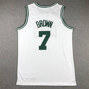 Maillots de basket-ball américains cousus de haute qualité, vêtements de basket-ball, équipes des <span class=keywords><strong>Celtics</strong></span> # 0 <span class=keywords><strong>Tatum</strong></span> # <span class=keywords><strong>Maillot</strong></span> classique édition 7 Brown - Product Image 4