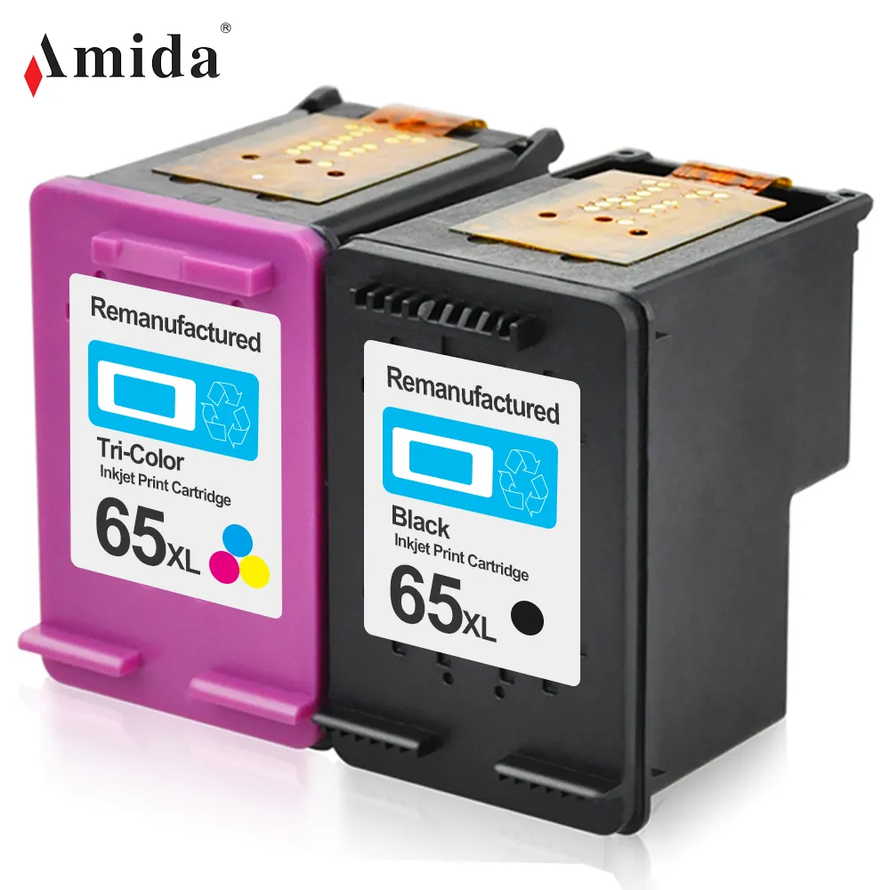 ตลับหมึก Amida 65XL 65ผลิตขึ้นใหม่เข้ากันได้กับ Deskjet ENVY AMP Printer 65 Ink