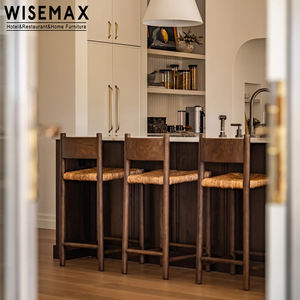 WISEMAX FURNITURE <span class=keywords><strong>Tabouret</strong></span> <span class=keywords><strong>de</strong></span> <span class=keywords><strong>bar</strong></span> <span class=keywords><strong>en</strong></span> bois d'acacia massif <span class=keywords><strong>de</strong></span> style vintage nordique, chaise haute <span class=keywords><strong>de</strong></span> <span class=keywords><strong>bar</strong></span> pour restaurant, <span class=keywords><strong>bar</strong></span>, hôtel, villa, café - Product Image 6