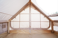 Tente gonflable Wind Valley Air, 12 mètres carrés, légère, avec deux portes et deux grands puits de lumière, avec pompe manuelle