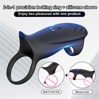 Anneau vibrant en silicone ODMOEM à 10 modes de vibration, contrôle par application, double stimulation, retardateur d'éjaculation, anneau de résistance complexe pour hommes