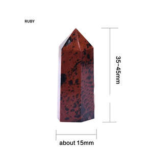 Baguette hexagonale de guérison à un point Tour de pierres polies pour la décoration intérieure Baguette en cristal avec élément d'amour Feng Shui - Product Image 3