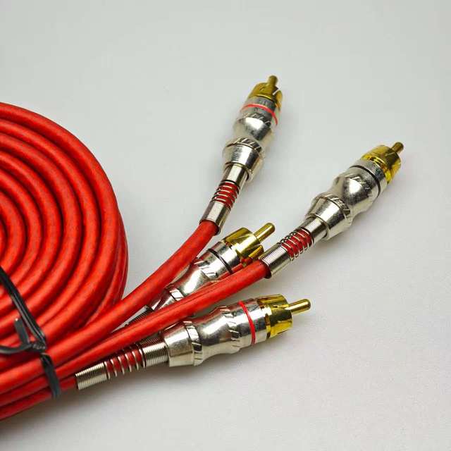 0.3m 2Male to 1Femael RCA Cable Premium Customizable High-Density Braided Car Amp Audio Cable Dual Shielded Speaker Wire
