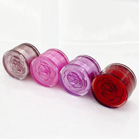 Contenants de luxe à double paroi pour soins de la peau 5g 10g 15g 20g 30g 50g, pot à crème en plastique acrylique nacré avec capuchon rose