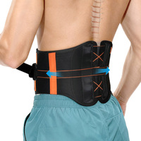 Ceinture de soutien lombaire ergonomique et respirante, enveloppante, à compression réglable avec double boucle coulissante pour l'haltérophilie et les squats