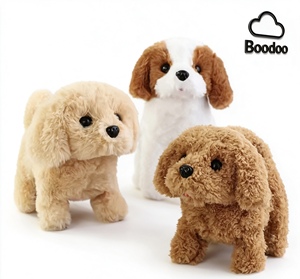 Jouet en peluche électronique interactif brodé en forme de chiot, super doux en coton PP, robot <span class=keywords><strong>chien</strong></span>, animal en peluche personnalisé ODM, <span class=keywords><strong>doudou</strong></span> - Product Image 2