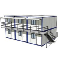 Homelike – kit de transport mobile 2 chambres à coucher préfabriquées, conteneur d'expédition, maison, maisons de 20 pieds à vendre