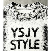 T-shirt homme personnalisé par le fabricant, coupe ample, style Heavyweight Mud, avec œillets métalliques et motif graphique, style High Street Y2K Grunge Opium