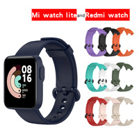 Bracelet de montre de sport en silicone souple Forwelleny pour Xiaomi Mi Watch Lite2 Redmi Watch2 en blanc et rose-Bracelet de remplacement en caoutchouc