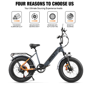 Vakole จักรยาน SG20ไฟฟ้าในเมืองจักรยานไฟฟ้า250W 48V 14.4Ah LG เบรคไฮดรอลิกแบตเตอรี่ขนาด20x4.0สำหรับผู้โดยสารในเมือง - Product Image 3