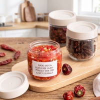 Pot de conservation hermétique en verre avec couvercle à vis en PP, boîte transparente pour aliments secs (haricots, céréales, noix, flocons d'avoine), pot de cuisine pour garde-manger