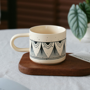 Creative Underglaze Colored Retro High Aesthetic <b>Large</b> Capacity Customizable Food <b>Safe</b> Dishwasher Microwave <b>Safe</b> Reusable - Product Image 2