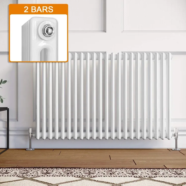 600*1010mm Radiateur Retro Horizontal Blanc a Colonnes