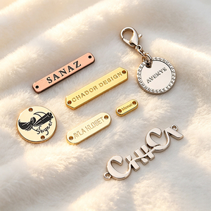 Rustproof Zinc Alloy Embossed Laser Cut Eco-Friendly Custom Clothing Labels for Shoes Bags & Swimwear-High Quality Bulk Orders - Product Image 3