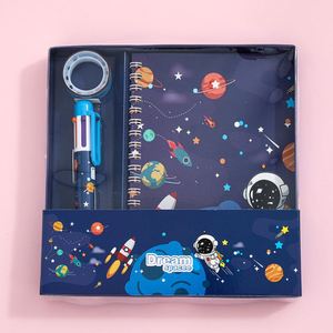 Kit de Papelería Escolar de 8 Piezas con Diseño de Dinosaurios Lindos de Dibujos Animados, Juego de Bolígrafos, Diario y Cuaderno para Niños - Product Image 4