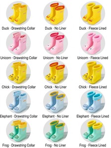 Botas de Lluvia Infantiles con Dibujos Animados Personalizadas, Ajustables con Cordón, Impermeables, Antideslizantes, Ligeras, Plegables, con Diseño de Animales para Niños Pequeños - Product Image 6