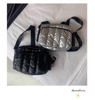 Bolsa transversal à prova d'água feminina, 2 cores, novo estilo, para moças, esportiva, com alças