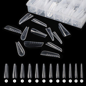 #11 Ataúd arqueado Sistema <span class=keywords><strong>dual</strong></span> Formas de uñas Estilo francés Molde para uñas Curva en C profunda Lado recto Herramientas de extensión de uñas - Product Image 5