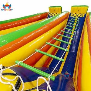 Nouveau jeu de défis Twister Ladder Climib, jeu d'équilibre à double voie pour enfants de 3 ans, jeu de l'échelle de Jacob, jeu de Wipeout, gonflable d'extérieur - Product Image 3