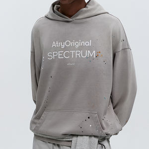 Streetwear Fabricant Peint à la <span class=keywords><strong>Main</strong></span> Gradient Washed Sweat à Capuche pour Homme Rétro Style Wasteland <span class=keywords><strong>Niche</strong></span> Sweat à Capuche Streetwear pour Homme - Product Image 4