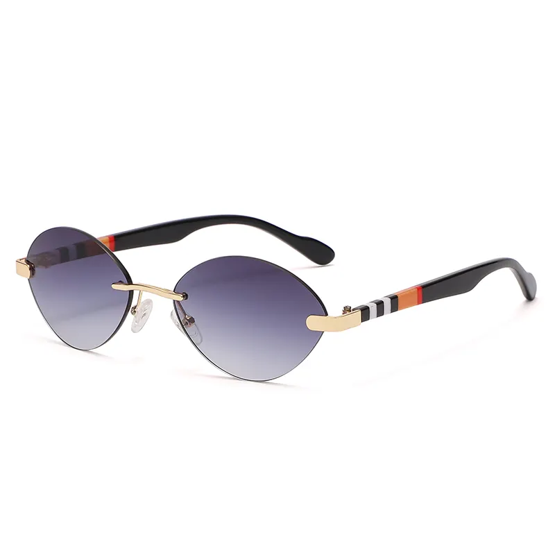 Rimless Brand Simple Design Metal High Quality Square Fashion Shades Gafas De Sol Luxury Vintage Sunglasses 2022 Eyewear