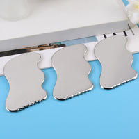 100% véritable 304 acier inoxydable Guasha corps appareil pierre de Massage Gua Sha outil en acier inoxydable avec forme en S