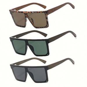 Gafas de Sol Cuadradas Polarizadas de Madera con Patillas de Bambú, Diseño Retro Unisex, Protección UV400, Moda 2022 - Product Image 1