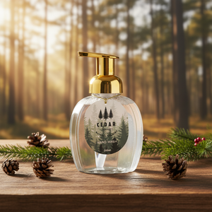 Savon pour les mains moussant à la senteur de <span class=keywords><strong>cèdre</strong></span>, de haute qualité, parfumé, nettoyant et hydratant, fabrication en gros, OEM et ODM - Product Image 1