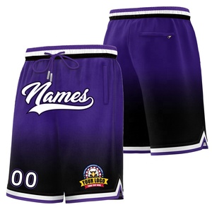 Short de basketball personnalisé de qualité supérieure pour adultes, unisexe, imprimé, respirant, grande taille, dégradé - Product Image 1