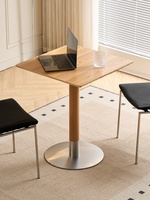 Table basse vintage en bambou simple, petite table de réception pour balcon, table de discussion, table carrée pour les magasins de thé au lait, de sucre et d'eau