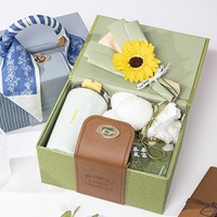 Boîte à bijoux rectangulaire personnalisée en cuir PU tissé de luxe, boîte cadeau pour demoiselle d'honneur, avec ruban en tissu et poignée