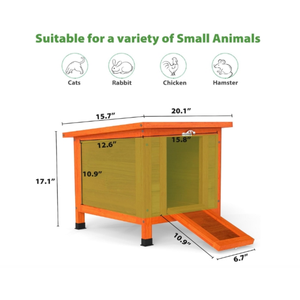 Cage extérieure pour chat, résistante aux intempéries, avec abri pour petits animaux, avec rampe antidérapante. - Product Image 2