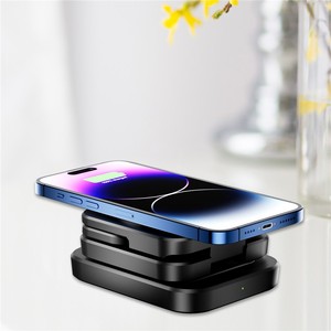 Cargador Inalámbrico Magnético 3 en 1 A390 de 15W <span class=keywords><strong>con</strong></span> Soporte Plegable, Compatible <span class=keywords><strong>con</strong></span> <span class=keywords><strong>iPhone</strong></span> / Apple Watch / <span class=keywords><strong>Airpods</strong></span> - Negro - Product Image 6