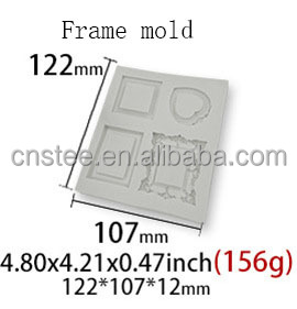 D5065 Bingkai Foto Eropa Beragam Gaya Bingkai Relief Fondant Kue Gula Hiasan Gantung Ornamen Cetakan Resin Silikon 3D Cetakan - Product Image 4