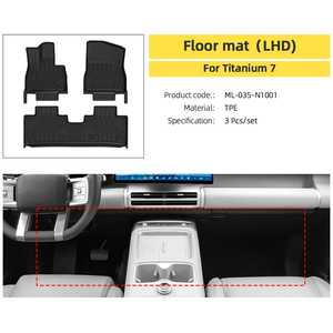 Accesorios Interiores y Exteriores para BYD Leopard 7 Ti 7 Titanium 7: Alfombrillas, Protector de Salpicaduras, Visera para Ventana, Caja de Almacenamiento para Maletero Trasero - Product Image 3