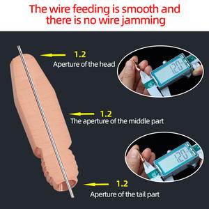 24KD Toorts <span class=keywords><strong>Tip</strong></span> Gasbeschermd Koperen Contact <span class=keywords><strong>Tip</strong></span> MIG Draadgeleider Accessoire Professioneel Niveau voor Precisie Metaallassen Fabriek - Product Image 4