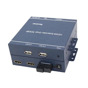 Xput 20KM HDMI USB <span class=keywords><strong>KVM</strong></span> Extender Adapter su <span class=keywords><strong>IP</strong></span> tramite fibra ottica 1080P HDMI a fibra ottica <span class=keywords><strong>KVM</strong></span> Extender TCP/<span class=keywords><strong>IP</strong></span> nero - Product Image 5