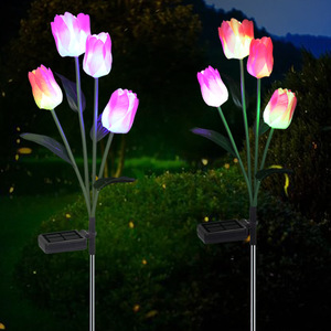 Luces Solares para Jardín con Forma de Tulipán, LED, Resistentes al Agua, Decorativas para Patio y Césped - Product Image 1