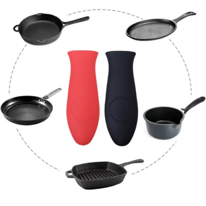 Fundas de silicona para asas de ollas, protectores térmicos antideslizantes para asas de ollas, soportes para vaporeras y cacerolas, utensilios de cocina - Product Image 2