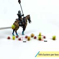 Mini-herbe réaliste en touffes, modèles de plantes miniatures 3MM/8MM, kits de modélisme pour table de sable DIY, matériaux de construction pour diorama