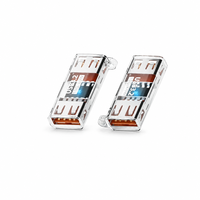 Adaptateur d'extension USB 3.2 femelle-femelle 10G 60W, connecteur de synchronisation de données à coque transparente pour extension de câble d'ordinateur