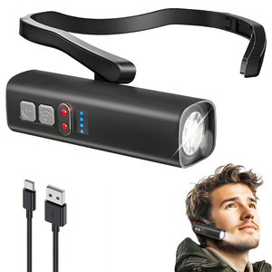 Linterna frontal Led de inducción, linterna portátil ligera de 1500mah, resistente al agua, para pesca, equitación, correr, WD-6818 E - Product Image 3