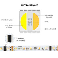 Bande LED 24V 60 LED/mètre UCS512G6 DMX512 programmable adressable RGBCCT RGBW blanc froid blanc chaud IP67 / Wi-Fi